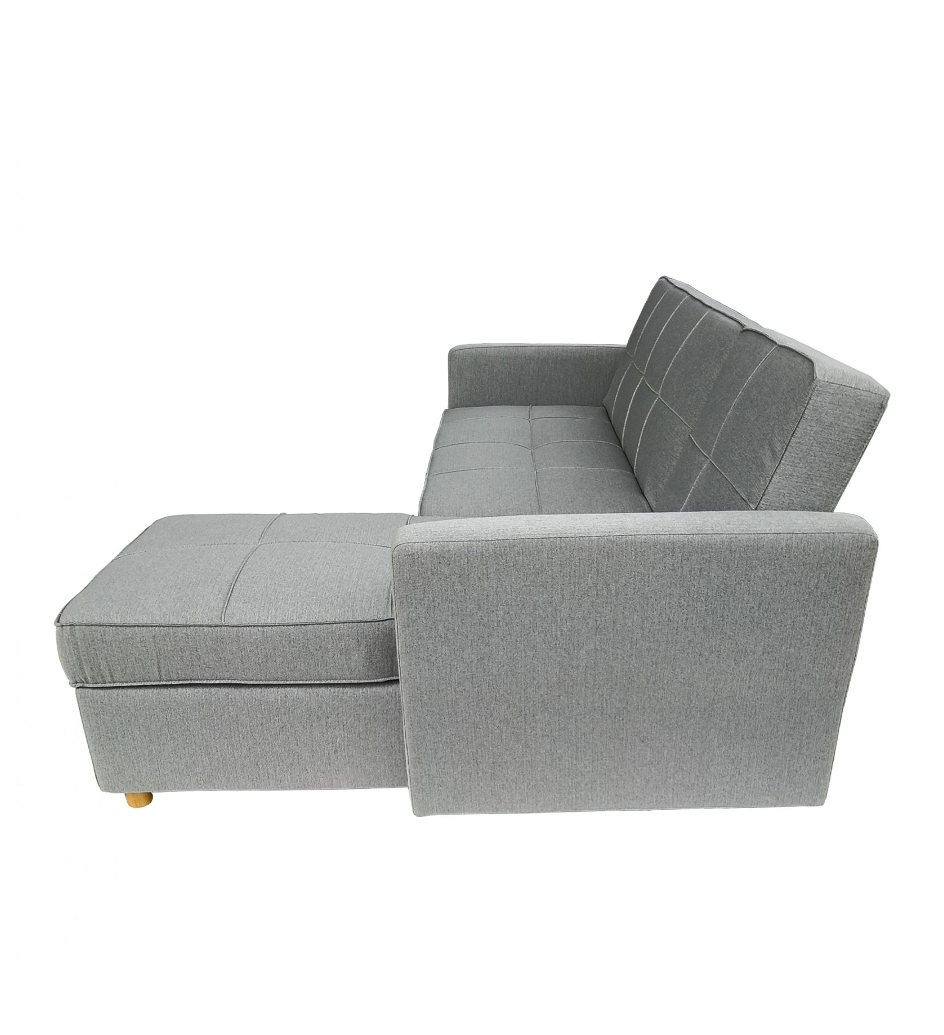 Knoll L-Shape Sofa Bed (Frontal View - Right Side - Dark ...