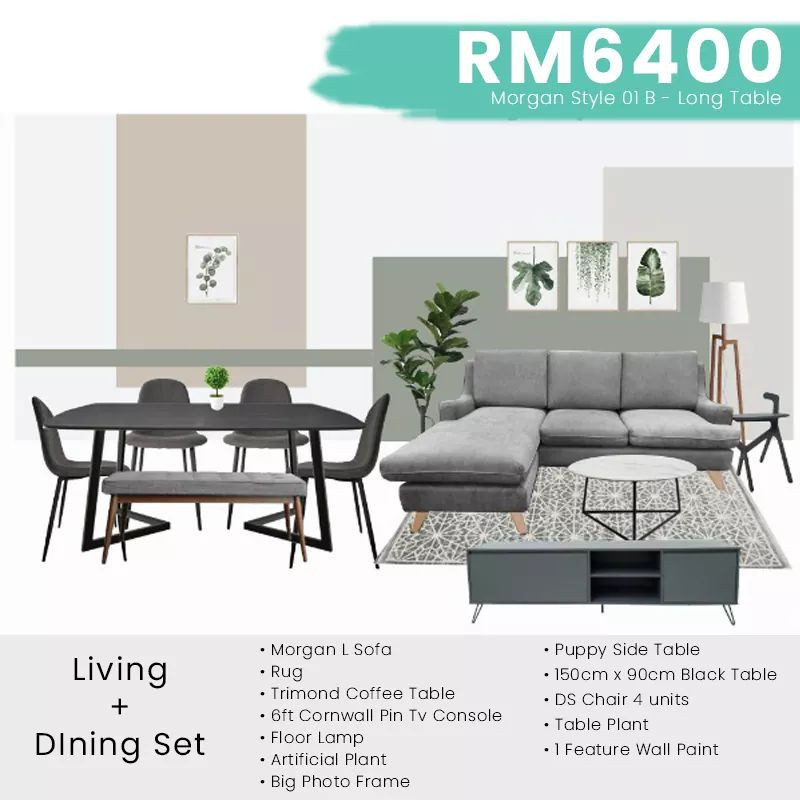 We – Paint Package ( Morgan Style 01 B – Long Table ) | MoreDesign.com