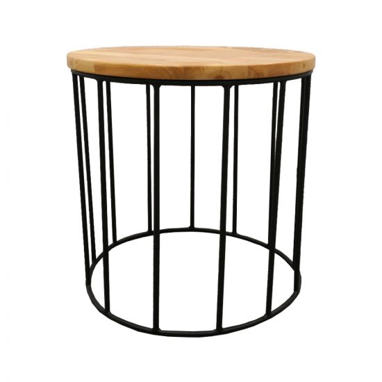 Metal Drum Side Table