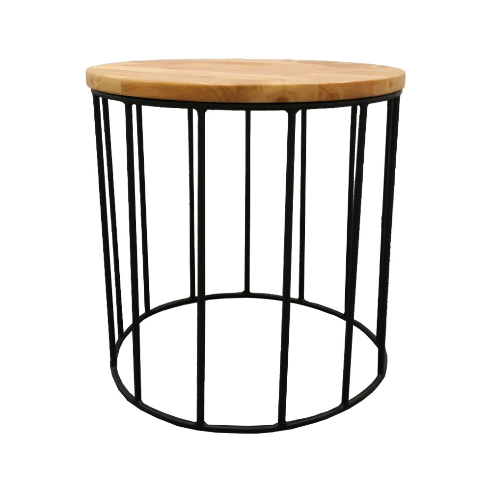 Metal Drum Side Table