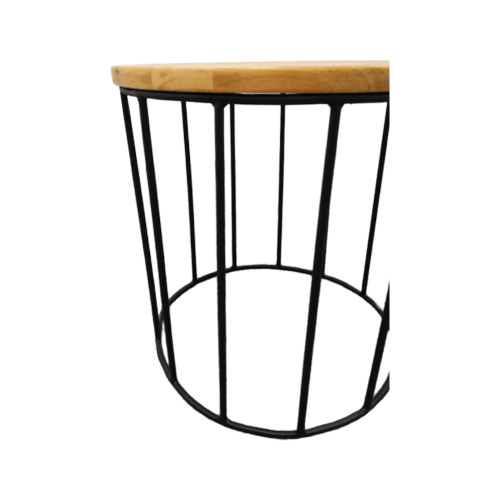 Metal Drum Side Table
