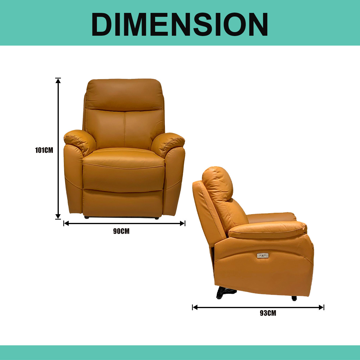 Recliner dimension top