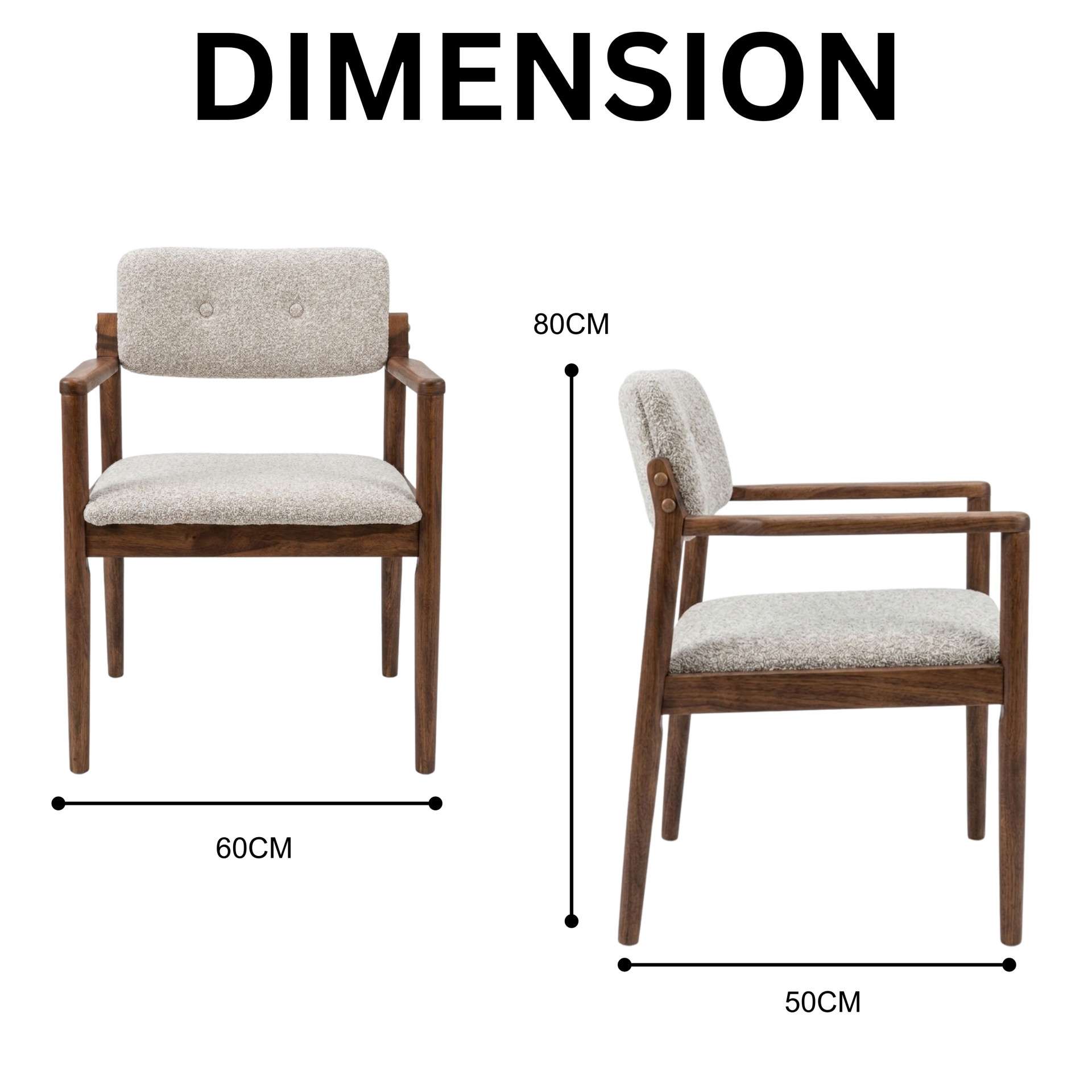 Gavin Dining Chair - Dimension